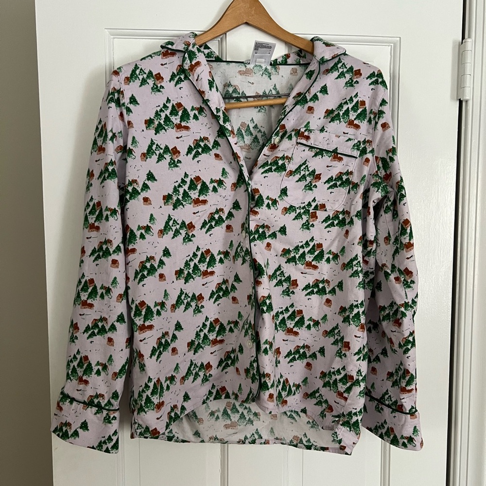 Lands End Flannel Pajama Top